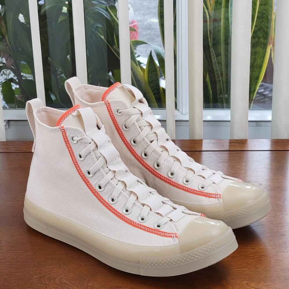 Converse CTAS CX Explore Hi A05670C Natural Ivory/Orange Size 11.5 Men's